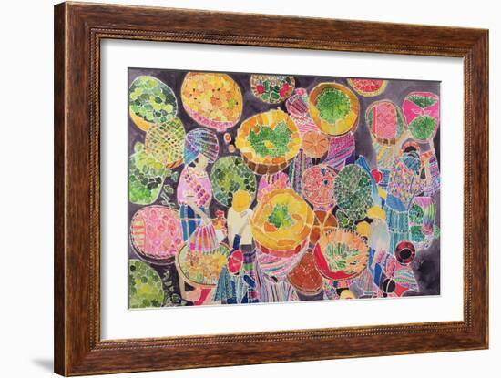 Baskets at Market-Hilary Simon-Framed Giclee Print