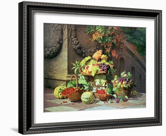 Baskets of Summer Fruits-William Hammer-Framed Giclee Print