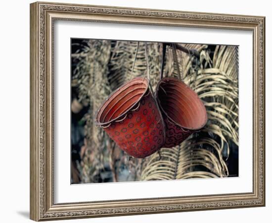 Baskets, Yanomami Indians, Brazil, South America-Robin Hanbury-tenison-Framed Photographic Print