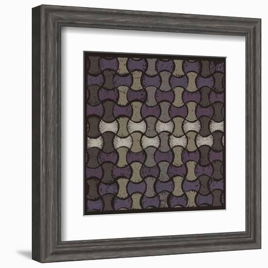 Basketweave Oval - Plum-Susan Clickner-Framed Giclee Print