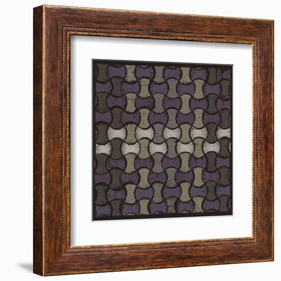 Basketweave Oval - Plum-Susan Clickner-Framed Giclee Print