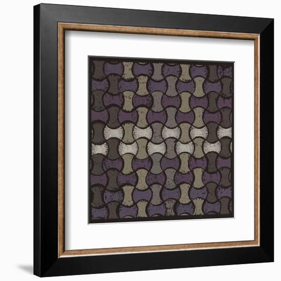 Basketweave Oval - Plum-Susan Clickner-Framed Giclee Print