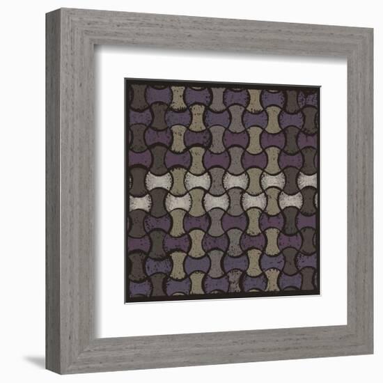 Basketweave Oval - Plum-Susan Clickner-Framed Giclee Print