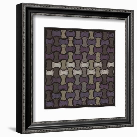 Basketweave Oval - Plum-Susan Clickner-Framed Giclee Print