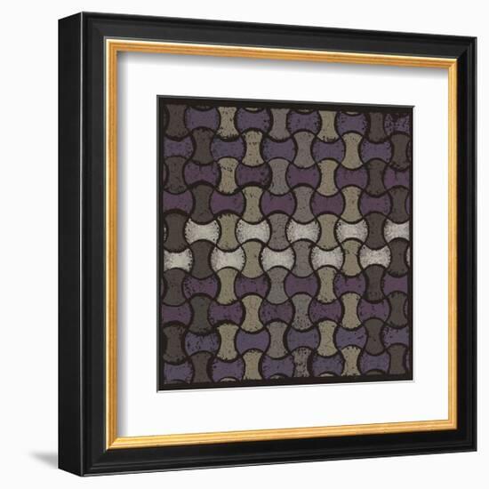 Basketweave Oval - Plum-Susan Clickner-Framed Giclee Print