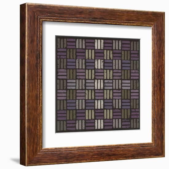 Basketweave Triple Play - Plum-Susan Clickner-Framed Giclee Print