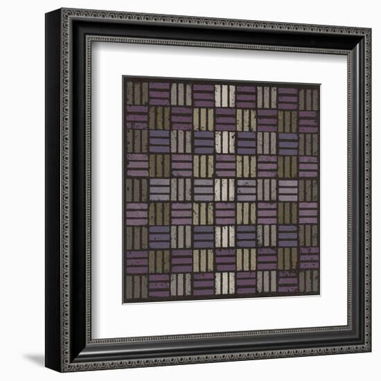 Basketweave Triple Play - Plum-Susan Clickner-Framed Giclee Print