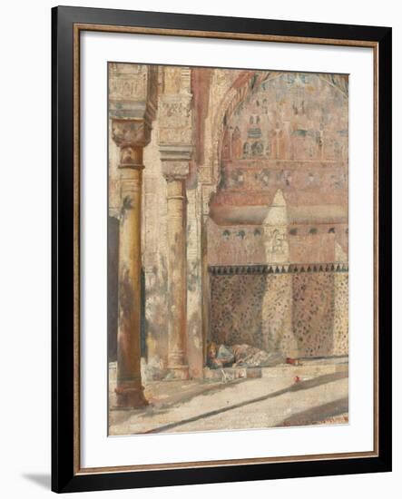 Basking - a corner in the Alhambra-Tom Roberts-Framed Premium Giclee Print