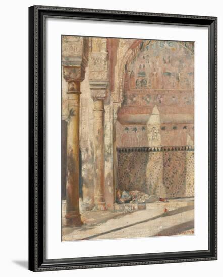 Basking - a corner in the Alhambra-Tom Roberts-Framed Premium Giclee Print