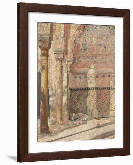 Basking - a corner in the Alhambra-Tom Roberts-Framed Premium Giclee Print