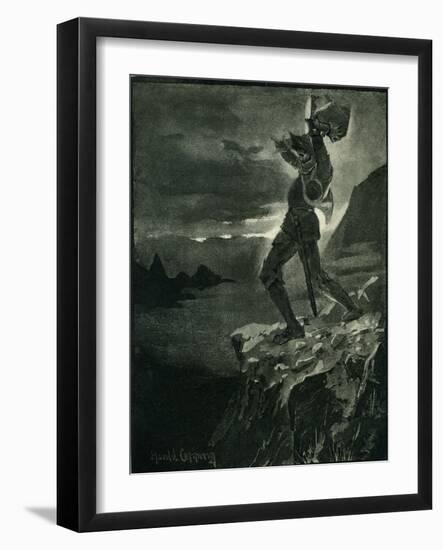 Basque legends- Roldan's Bugle Horn-Harold Copping-Framed Giclee Print