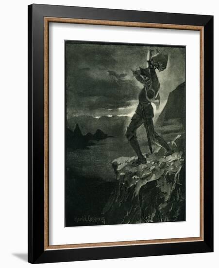 Basque legends- Roldan's Bugle Horn-Harold Copping-Framed Giclee Print