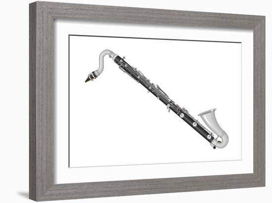 Bass Clarinet, Woodwind, Musical Instrument-Encyclopaedia Britannica-Framed Art Print