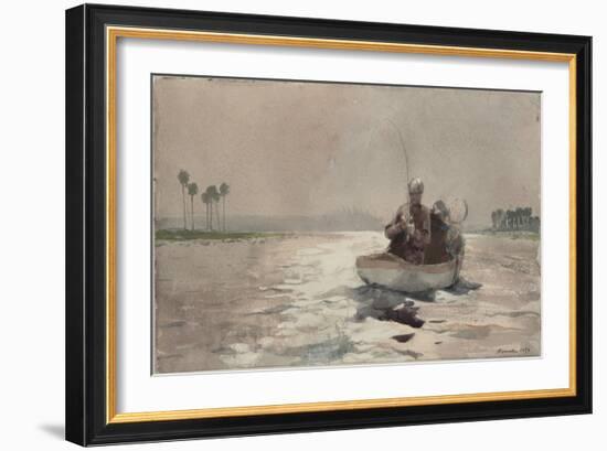 Bass Fishing - Florida, 1890-Winslow Homer-Framed Giclee Print