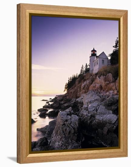 Bass Harbor Head Lighthouse, Acadia Nat. Park, Maine, USA-Walter Bibikow-Framed Premier Image Canvas