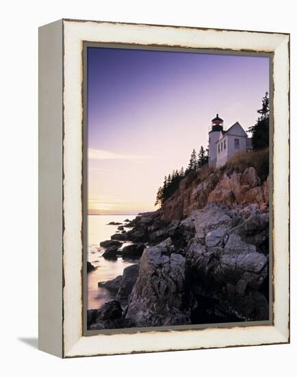 Bass Harbor Head Lighthouse, Acadia Nat. Park, Maine, USA-Walter Bibikow-Framed Premier Image Canvas