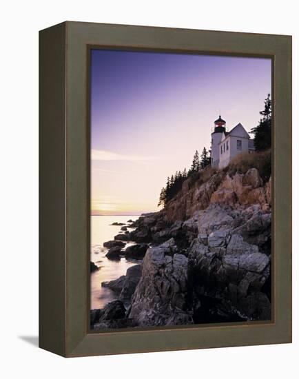 Bass Harbor Head Lighthouse, Acadia Nat. Park, Maine, USA-Walter Bibikow-Framed Premier Image Canvas