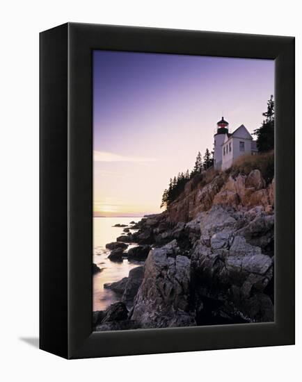 Bass Harbor Head Lighthouse, Acadia Nat. Park, Maine, USA-Walter Bibikow-Framed Premier Image Canvas