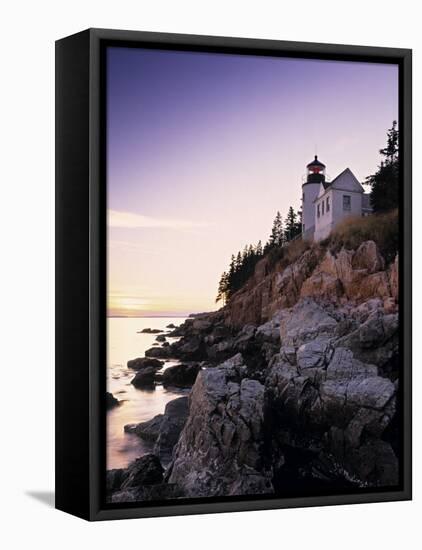 Bass Harbor Head Lighthouse, Acadia Nat. Park, Maine, USA-Walter Bibikow-Framed Premier Image Canvas