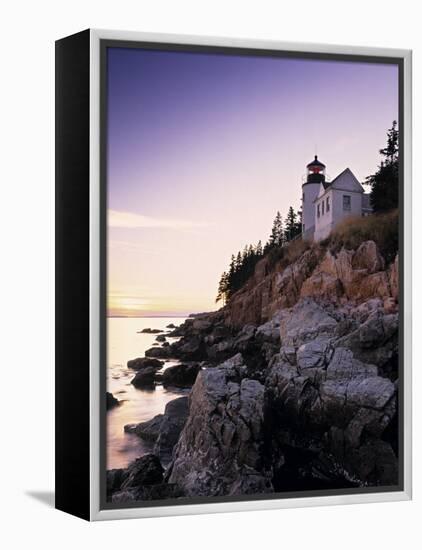 Bass Harbor Head Lighthouse, Acadia Nat. Park, Maine, USA-Walter Bibikow-Framed Premier Image Canvas