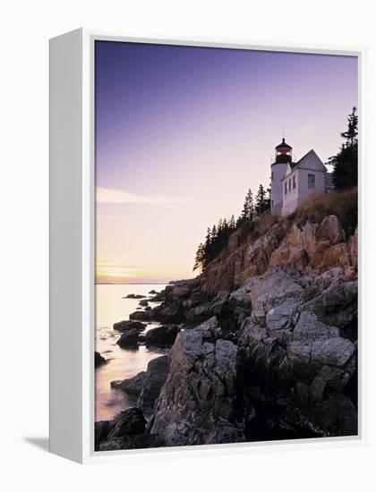 Bass Harbor Head Lighthouse, Acadia Nat. Park, Maine, USA-Walter Bibikow-Framed Premier Image Canvas