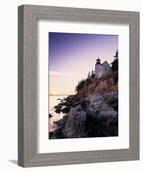 Bass Harbor Head Lighthouse, Acadia Nat. Park, Maine, USA-Walter Bibikow-Framed Photographic Print
