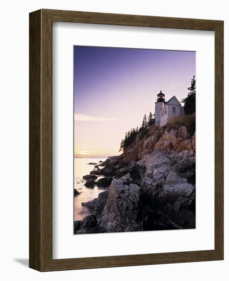 Bass Harbor Head Lighthouse, Acadia Nat. Park, Maine, USA-Walter Bibikow-Framed Photographic Print
