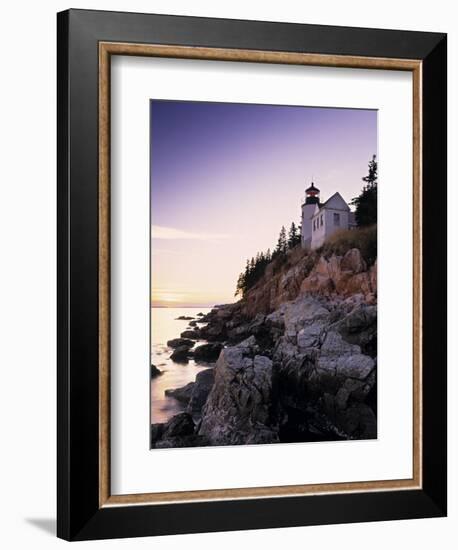 Bass Harbor Head Lighthouse, Acadia Nat. Park, Maine, USA-Walter Bibikow-Framed Photographic Print