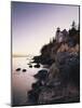 Bass Harbor Head Lighthouse at Dusk, Mount Desert Island, Maine, USA-Walter Bibikow-Mounted Photographic Print