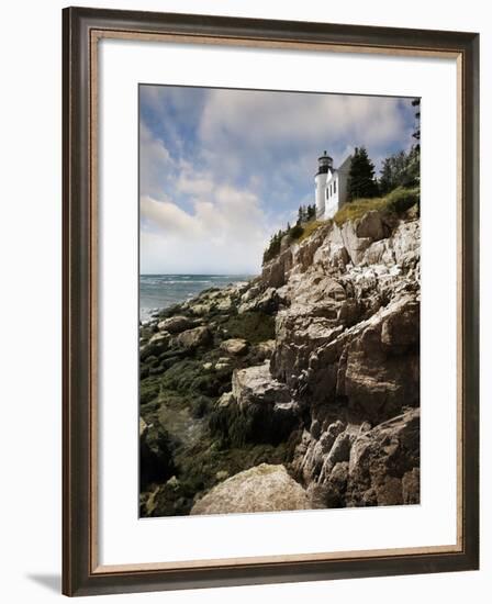 Bass Harbor Head Lighthouse & Foothill-Monte Nagler-Framed Photographic Print