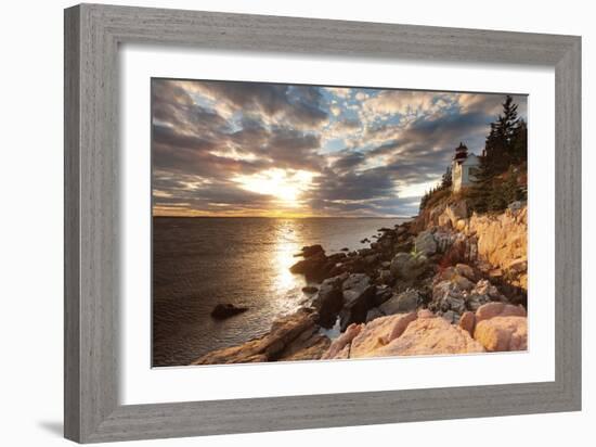 Bass Harbor Lighthouse-Michael Hudson-Framed Art Print