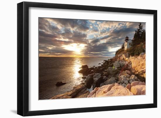 Bass Harbor Lighthouse-Michael Hudson-Framed Art Print