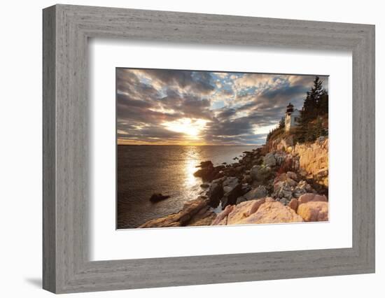 Bass Harbor Lighthouse-Michael Hudson-Framed Art Print