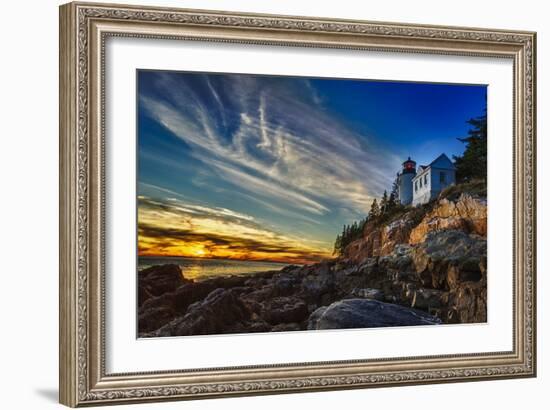 Bass Harbor Lighthouse-Robert Lott-Framed Art Print