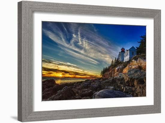 Bass Harbor Lighthouse-Robert Lott-Framed Art Print