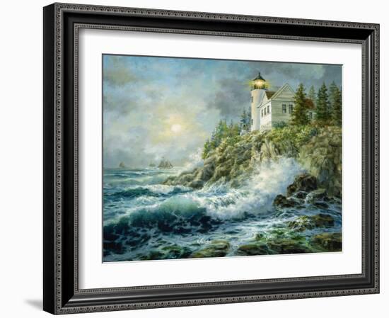 Bass Harbor Lighthouse-Nicky Boehme-Framed Giclee Print