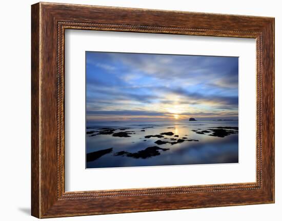 Bass Rock at Dawn, North Berwick, Scotland, UK, August. 2020Vision Book Plate-Peter Cairns-Framed Photographic Print