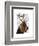 Basset Hound and Antlers-Fab Funky-Framed Art Print