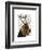 Basset Hound and Antlers-Fab Funky-Framed Art Print
