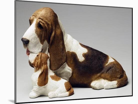 Basset Hound and Puppy-Sandro Nardini-Mounted Giclee Print