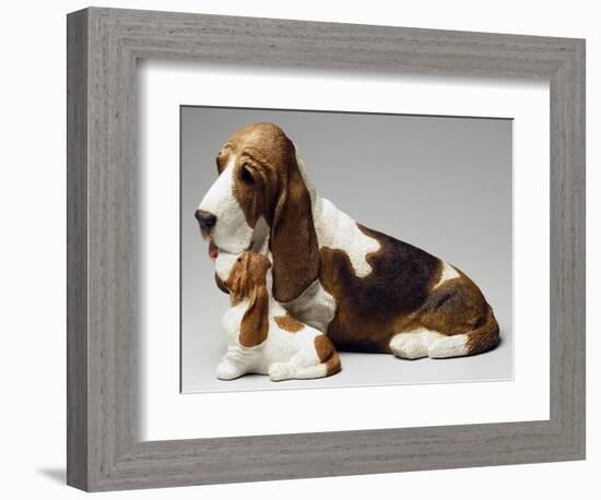 Basset Hound and Puppy-Sandro Nardini-Framed Giclee Print