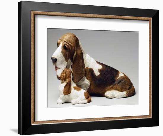 Basset Hound and Puppy-Sandro Nardini-Framed Giclee Print