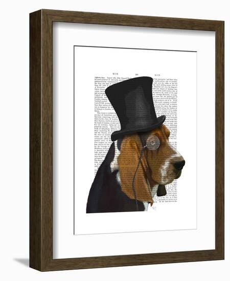 Basset Hound, Formal Hound and Hat-Fab Funky-Framed Art Print