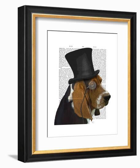 Basset Hound, Formal Hound and Hat-Fab Funky-Framed Premium Giclee Print