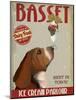 Basset Hound Ice Cream-Fab Funky-Mounted Art Print