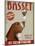 Basset Hound Ice Cream-Fab Funky-Mounted Art Print