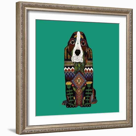 Basset Hound Jade-Sharon Turner-Framed Art Print