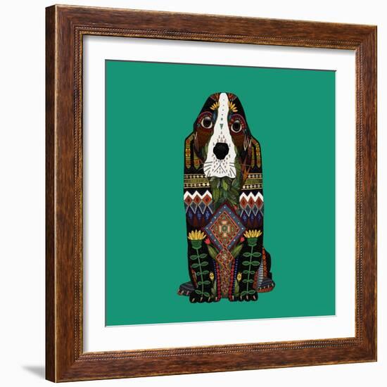 Basset Hound Jade-Sharon Turner-Framed Art Print