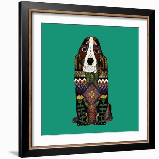 Basset Hound Jade-Sharon Turner-Framed Art Print