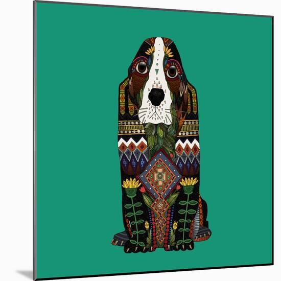 Basset Hound Jade-Sharon Turner-Mounted Art Print